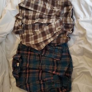 2 flannel button downs 5-6